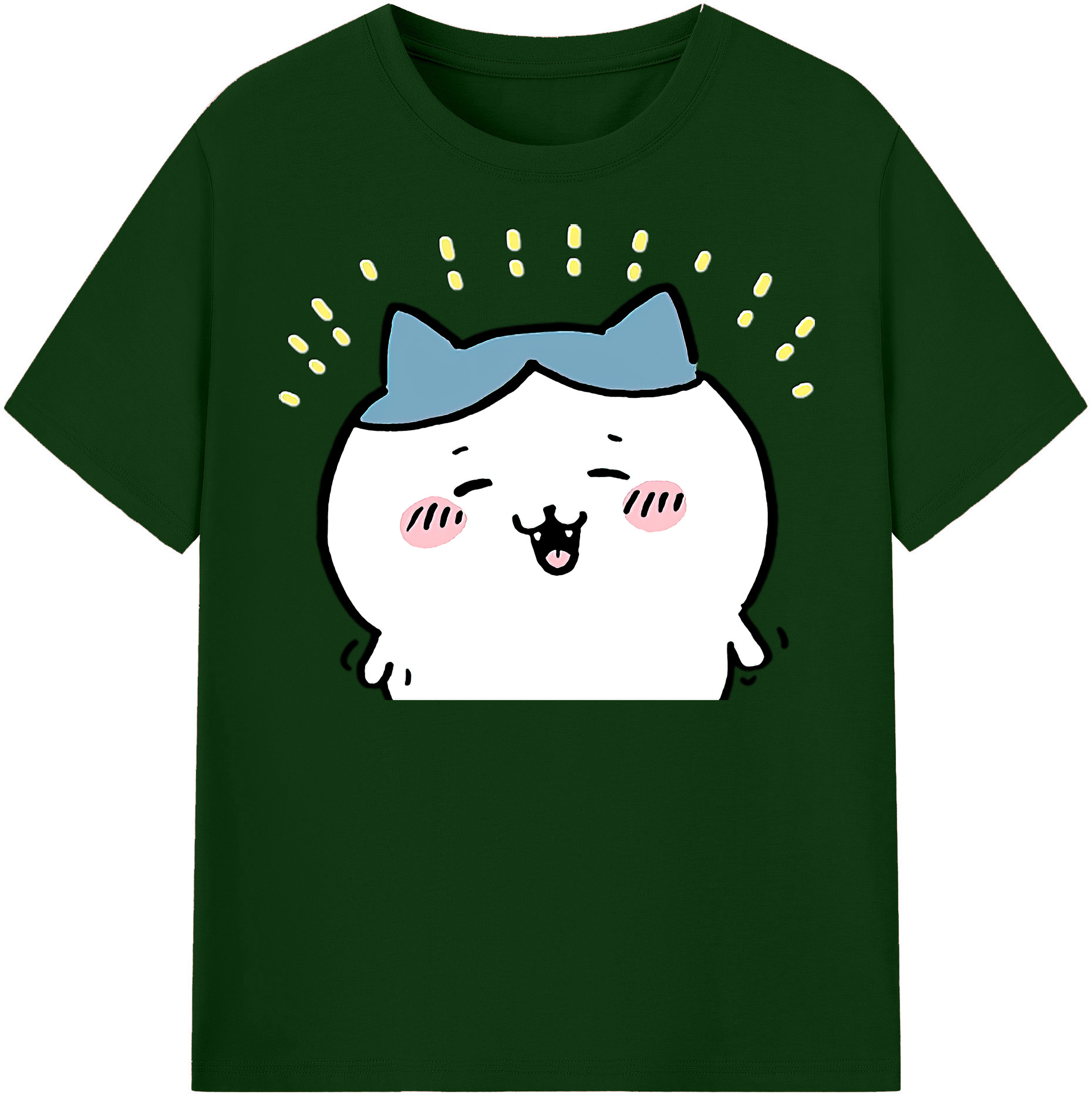 （画像用） ちいかわ ハチワレ Chii-kawa hachiware 綿100％半袖Tシャツ（フロントプリント）